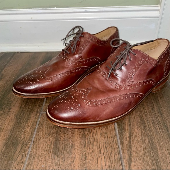Cole Haan Cambridge Wingtip Dark Brown Walnut Leather Oxfords Size 12M - Picture 3 of 11